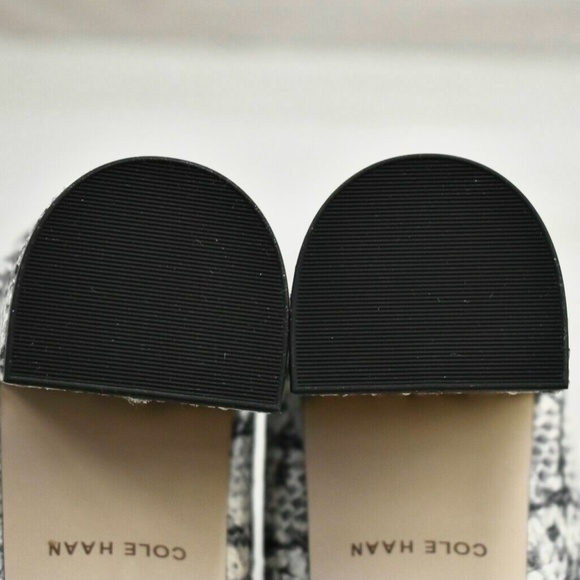 Cole Haan Nitasha Python Gray Leather Bootie Snake Ankle Chelsea Block Heel Boot - Picture 8 of 9